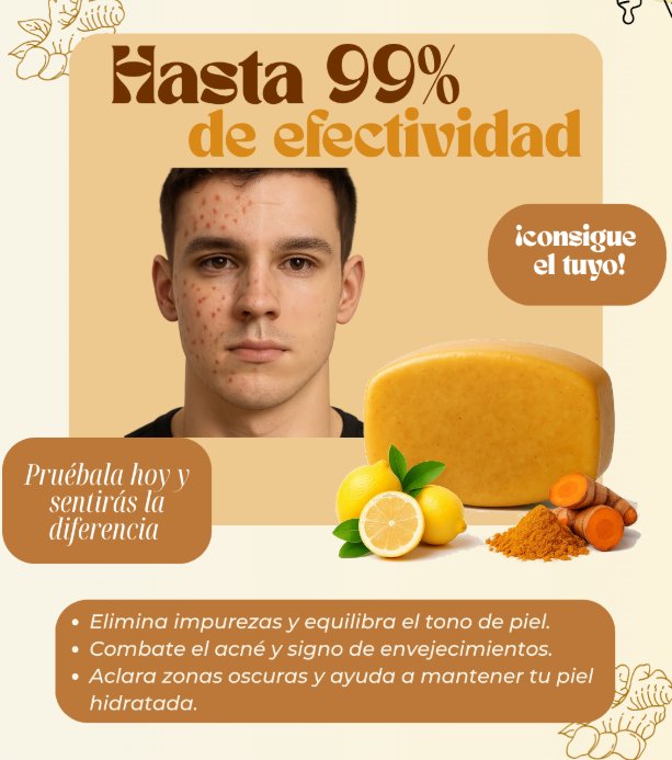 Turmeric™   2x1 : Jabón Aclarador  con Ácido Kójico