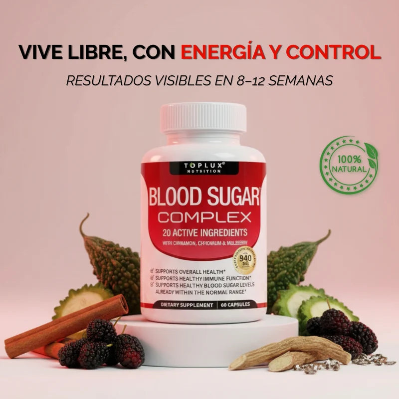BLOOD SUGAR COMPLEX  ™ |  Ayuda a regular tu glucosa 🩸 60 cápsulas