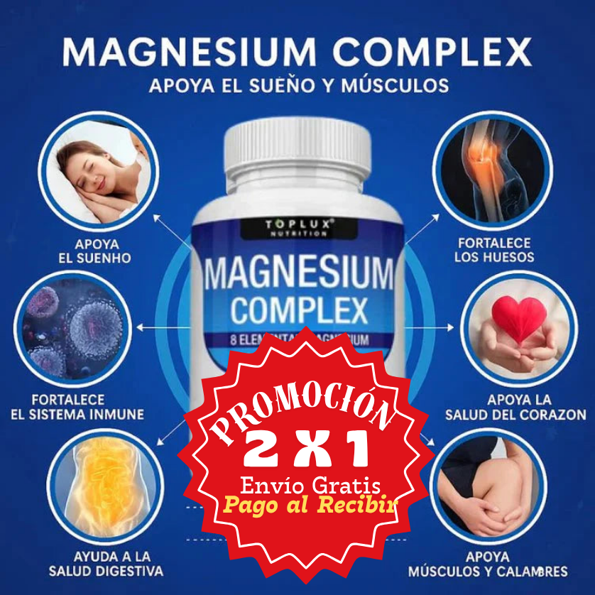 2 x 1 Magnesio Complex™ 8 en 1 - Contiene 60 Cápsulas