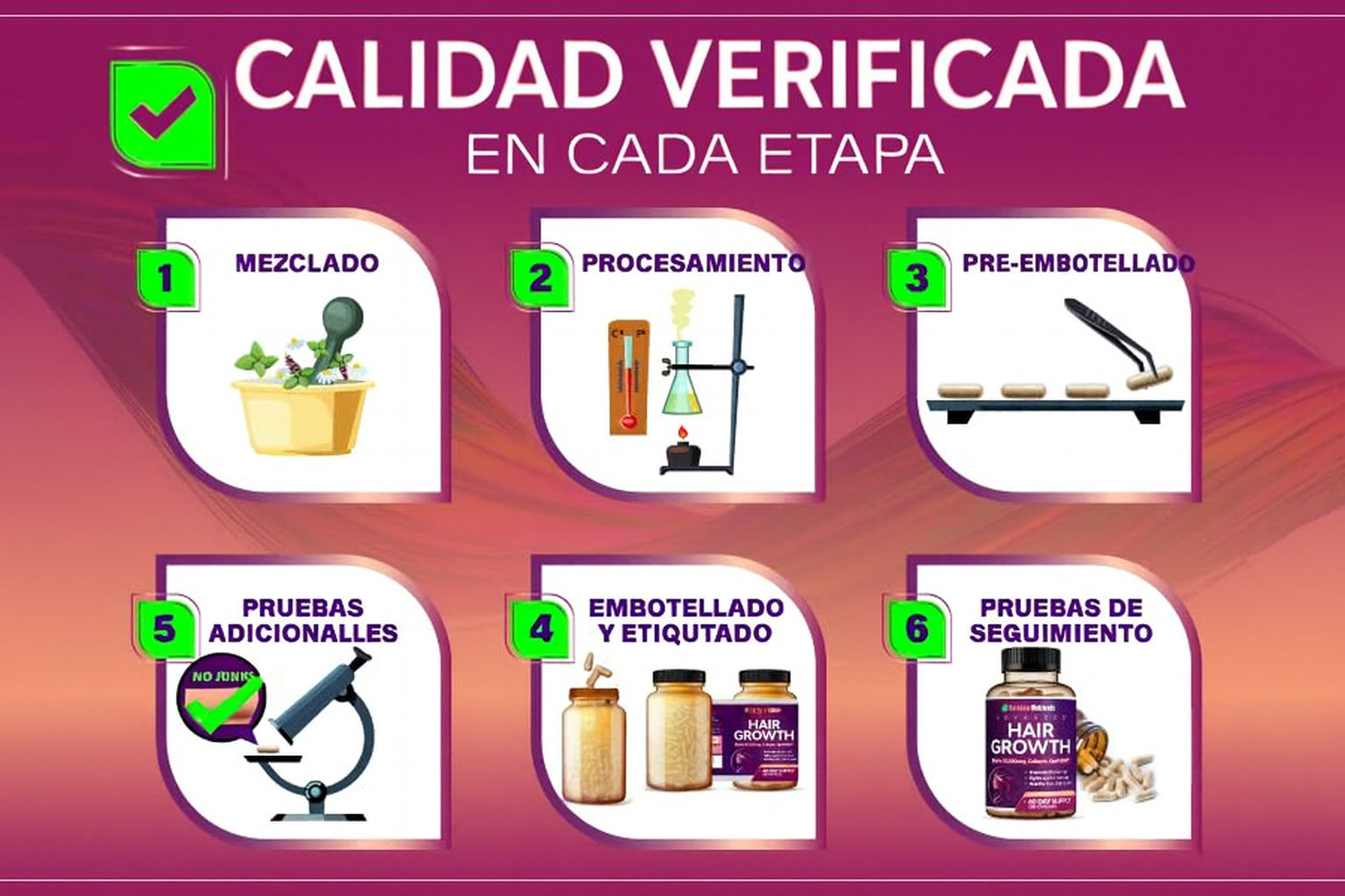 Rainbown Nutrients ™ - Vitaminas Capilares Premium