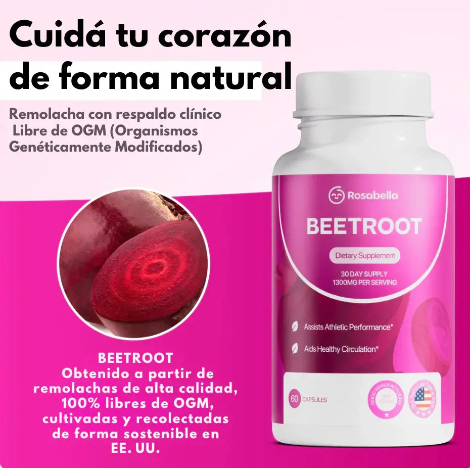 BeetRoot ®  Cápsulas orgánicas ✨🤩 (frasco con 60 cápsulas)
