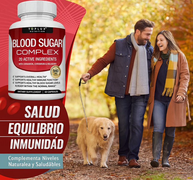 BLOOD SUGAR COMPLEX  ™ |  Ayuda a regular tu glucosa 🩸 60 cápsulas