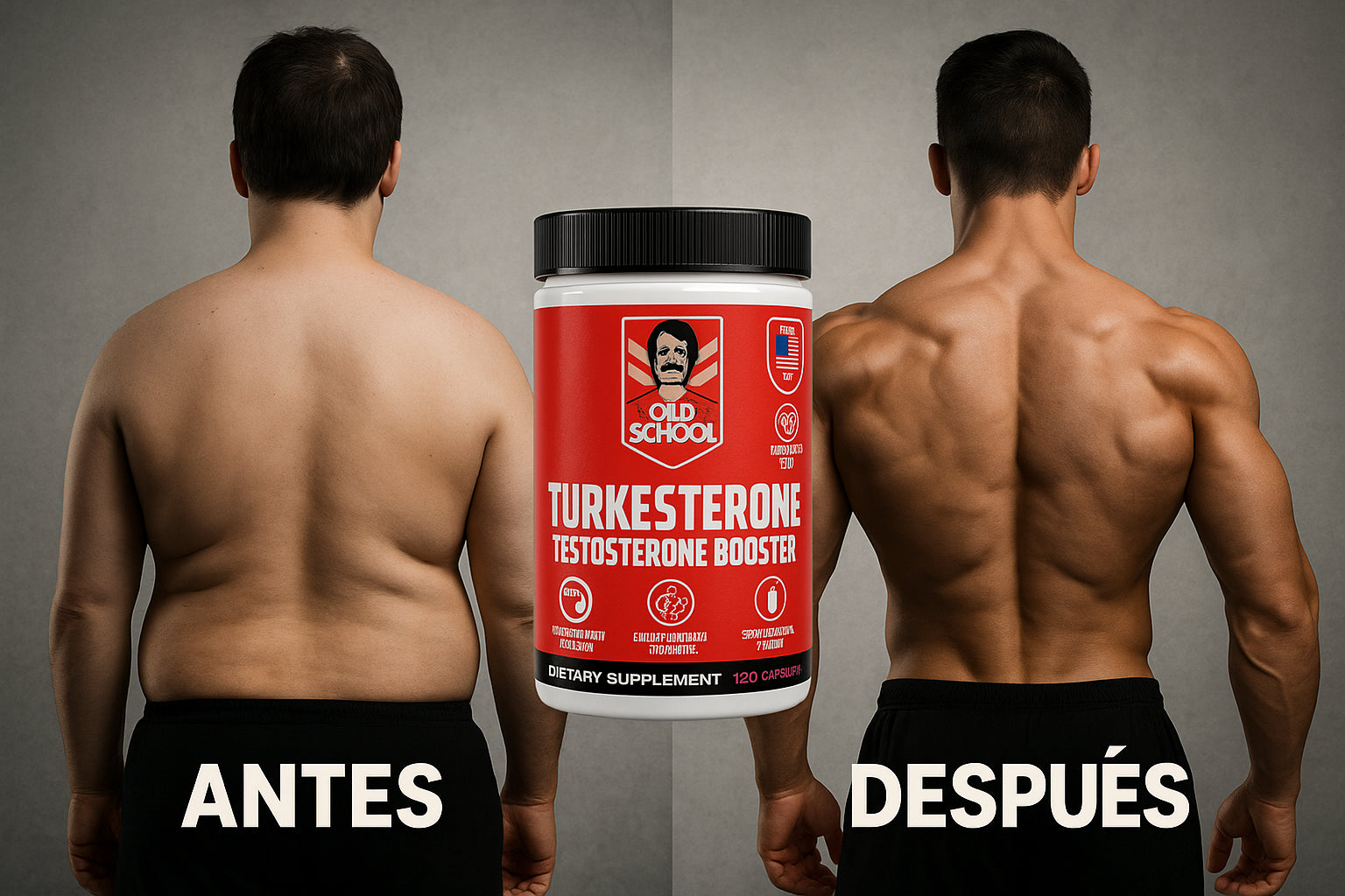2 x 1 Turkesterone™ - Eleva Tu Fuerza y Vitalidad Masculina 60 Cápsulas