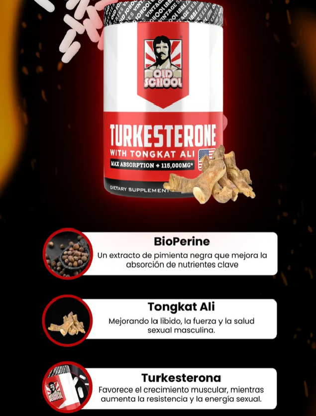 2 x 1 Turkesterone™ - Eleva Tu Fuerza y Vitalidad Masculina 60 Cápsulas