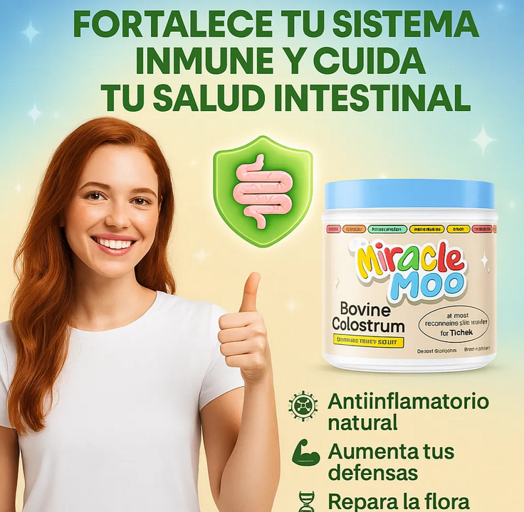 🥛 MIRACLE MOO ™   – Suplemento natural de calostro bovino