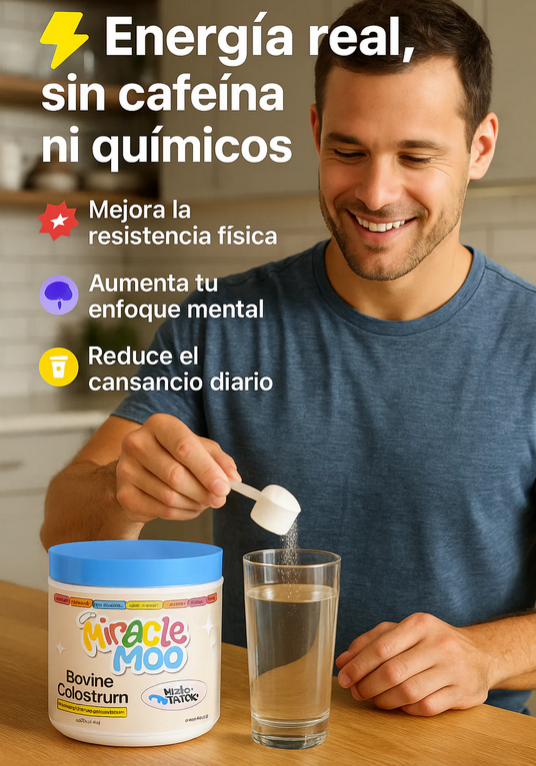 🥛 MIRACLE MOO ™   – Suplemento natural de calostro bovino