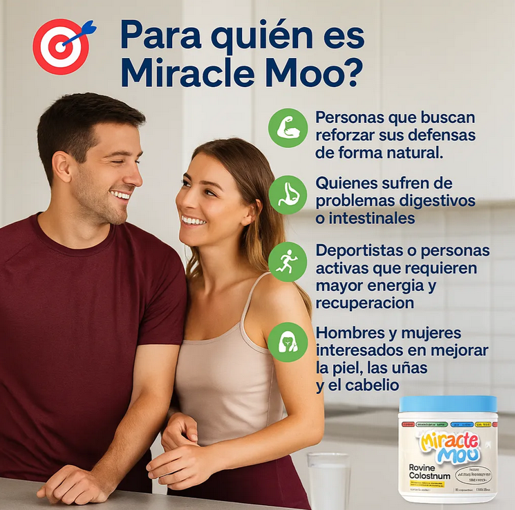 🥛 MIRACLE MOO ™   – Suplemento natural de calostro bovino