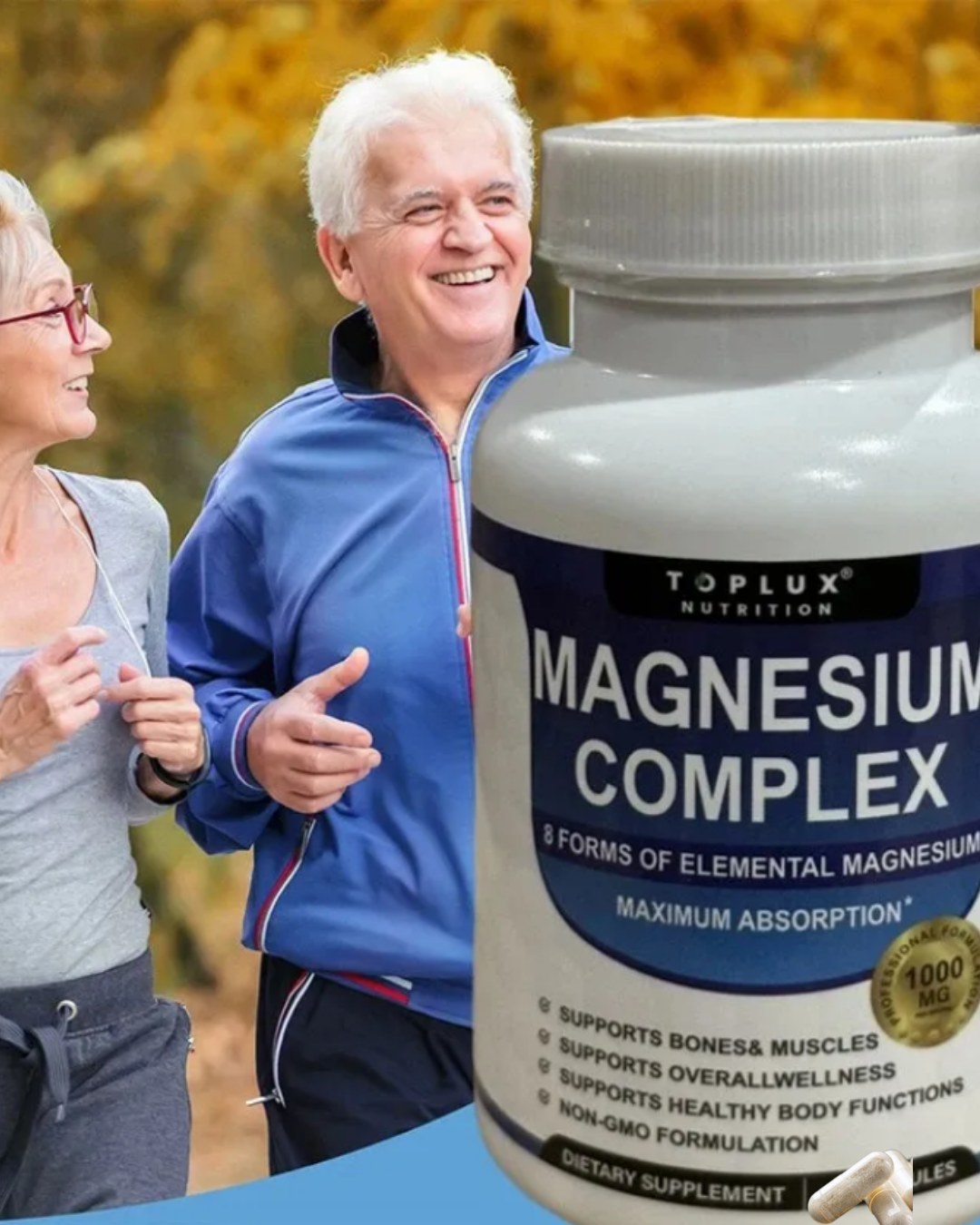 2 x 1 Magnesio Complex™ 8 en 1 - Contiene 60 Cápsulas