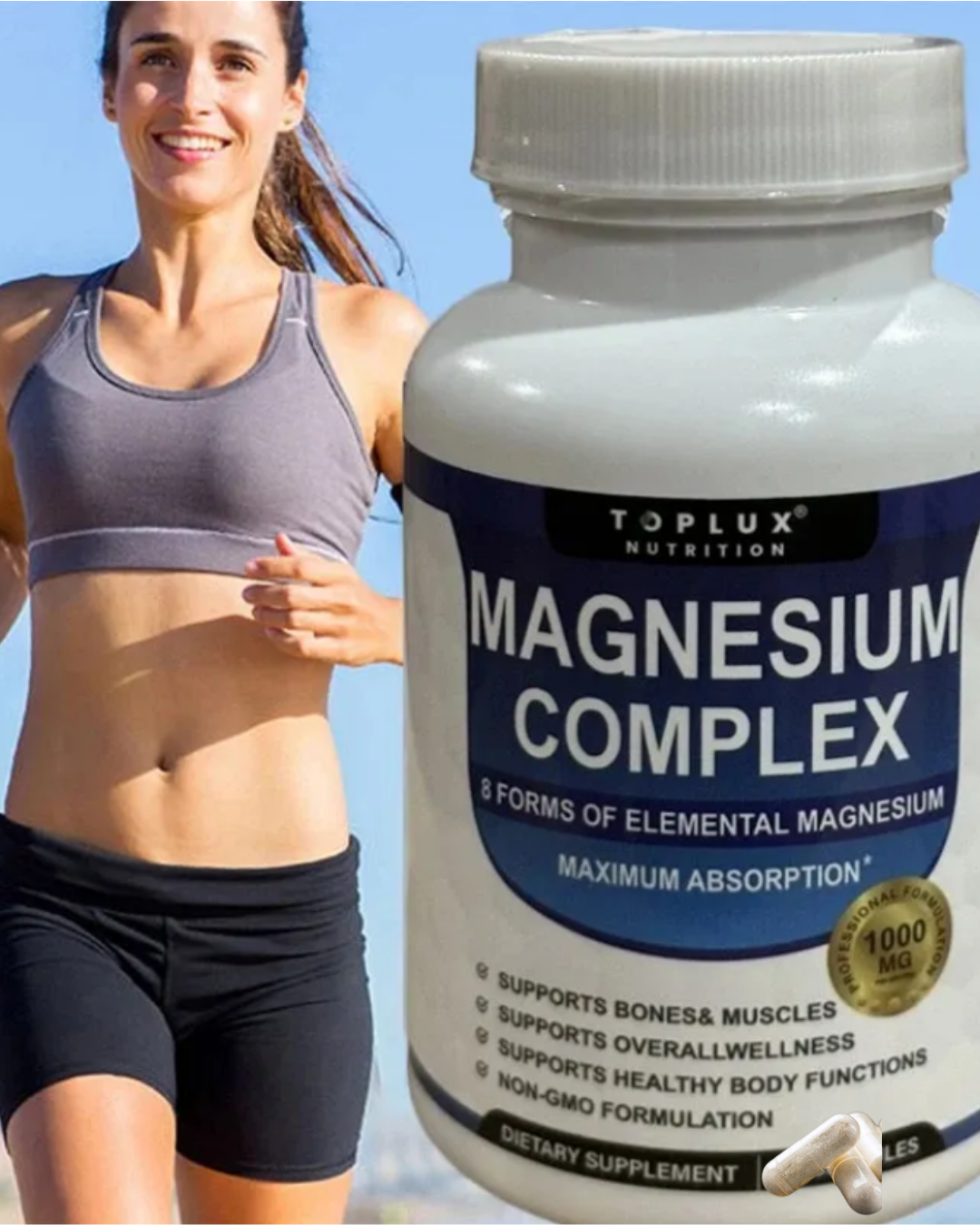 2 x 1 Magnesio Complex™ 8 en 1 - Contiene 60 Cápsulas