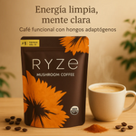RYZE  ™ Café  de hongos sana tu cuerpo y mente