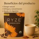 RYZE  ™ Café  de hongos sana tu cuerpo y mente