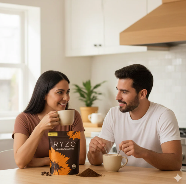 RYZE  ™ Café  de hongos sana tu cuerpo y mente
